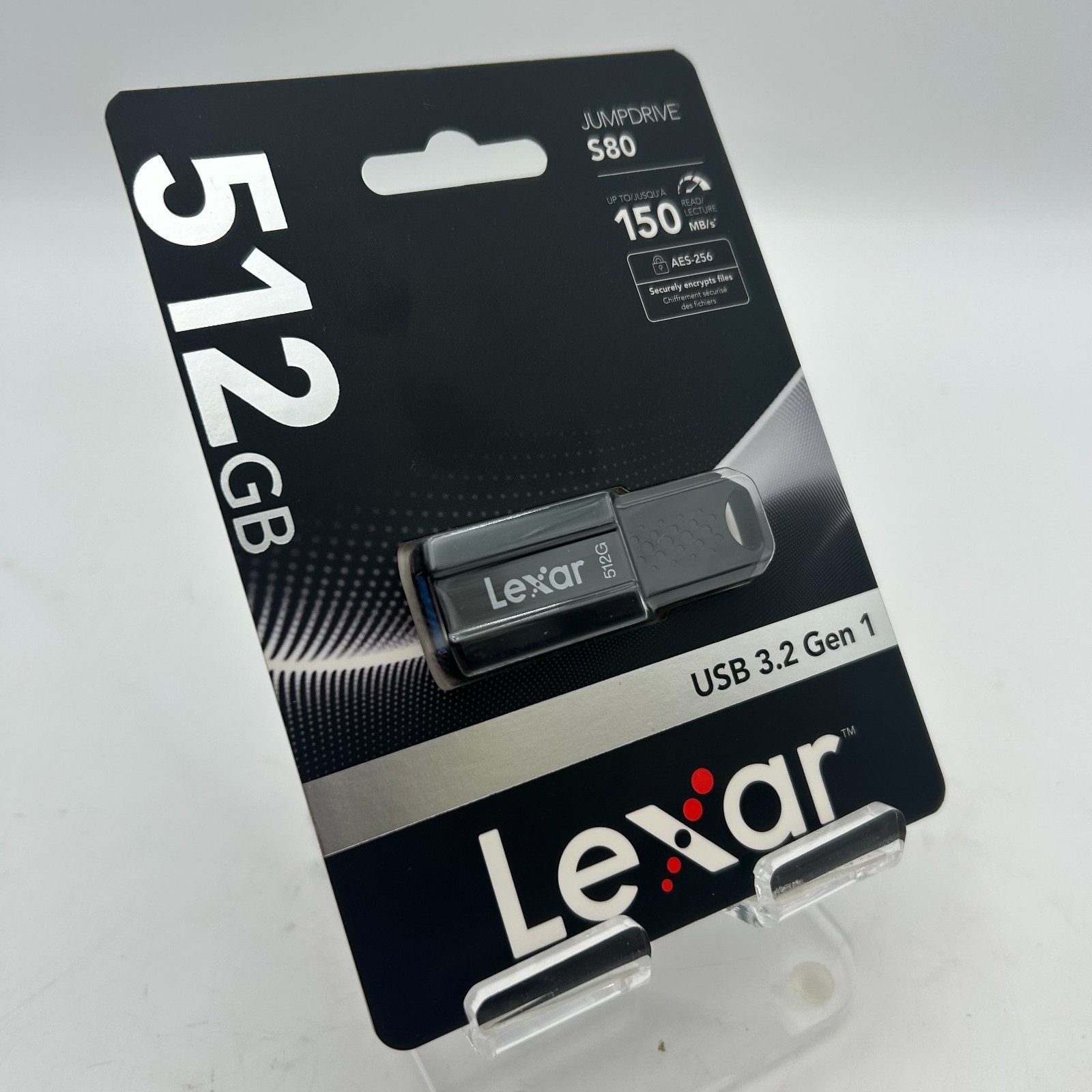 Lexar JumpDrive S80 512GB USB 3.2 Gen 1 Flash Drive 150MB/s AES-256 - New In Box