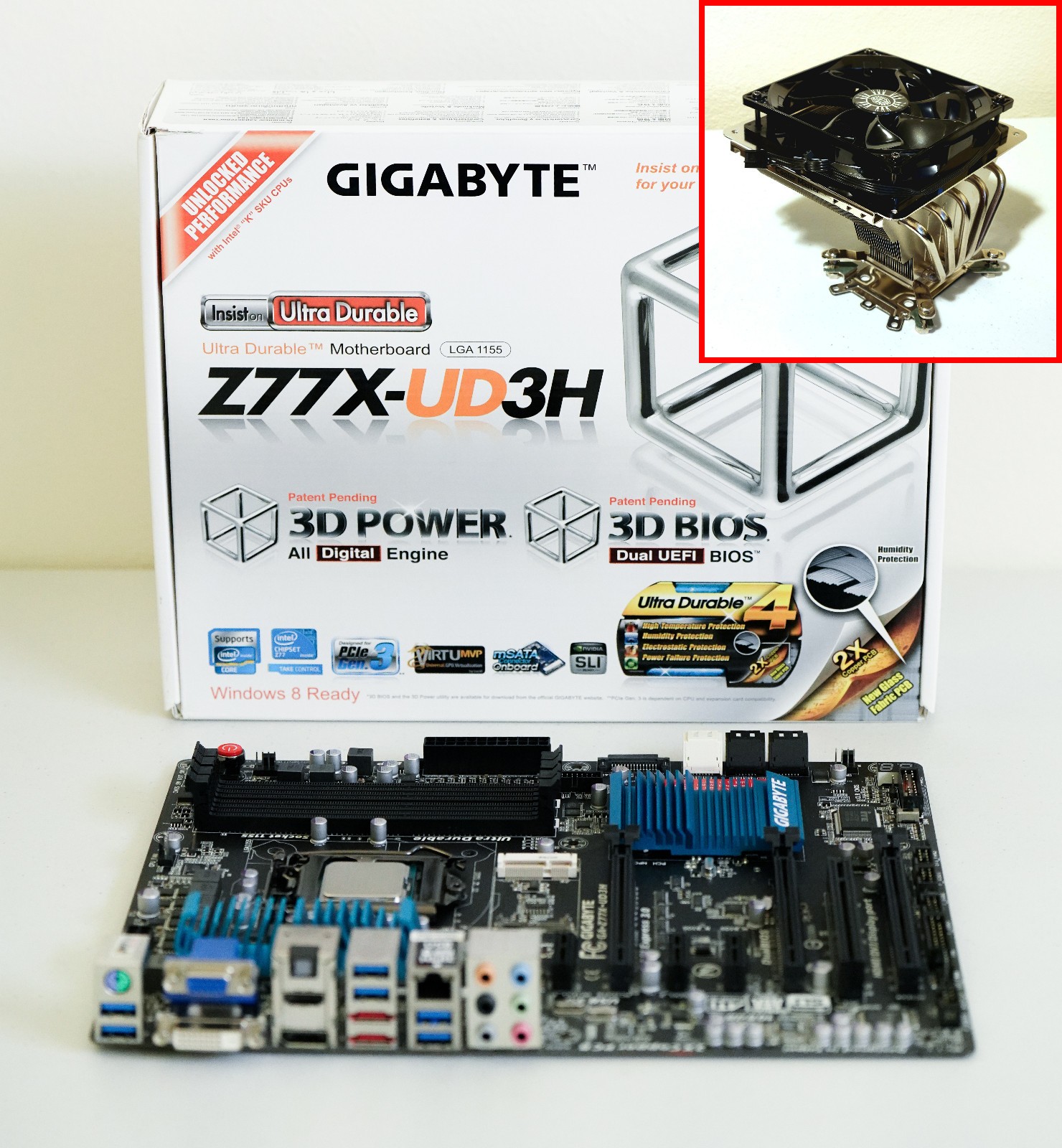Intel Core i7-3770K 3.5GHz LGA1155 CPU + Gigabyte GA-Z77X-UD3H Motherboard