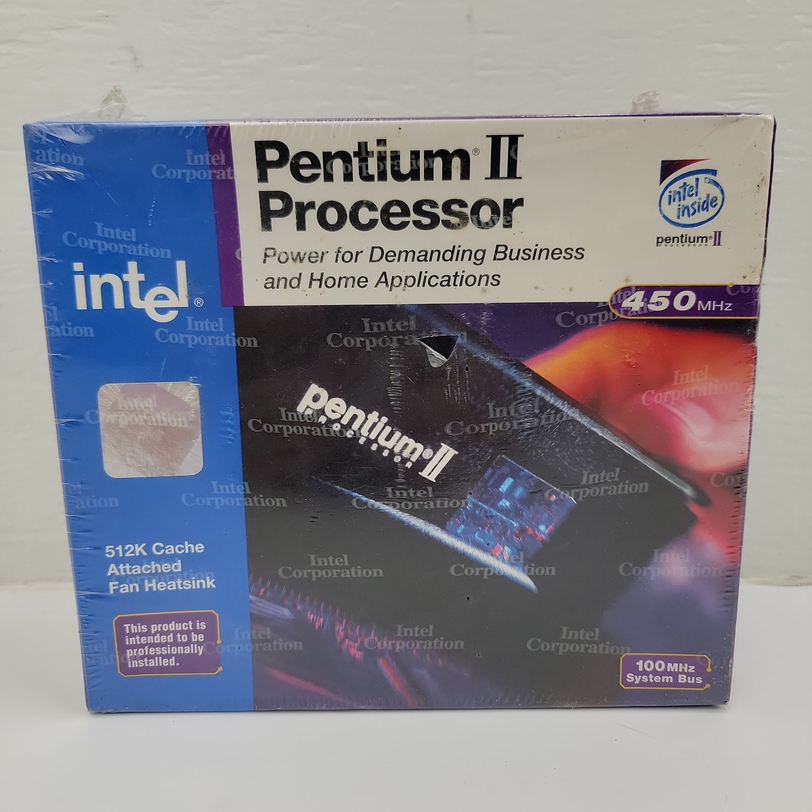 Intel Pentium II 450MHz Processor NEW SEALED NOS Vintage CPU Retail Box 512K