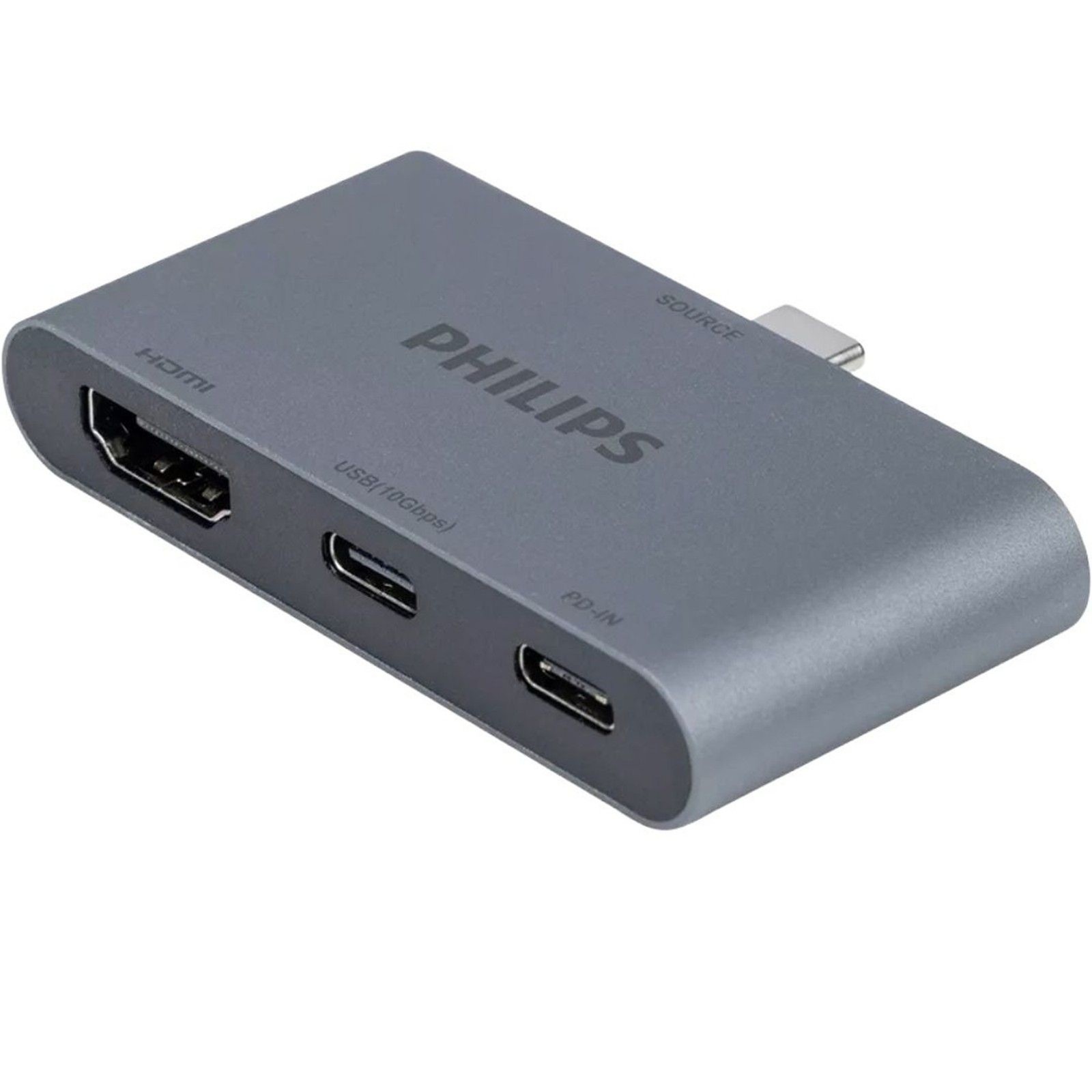 Philips USB-C Multiport Hub 4K HDMI Adapter 100W PD Fast Data Transfer Box Wear