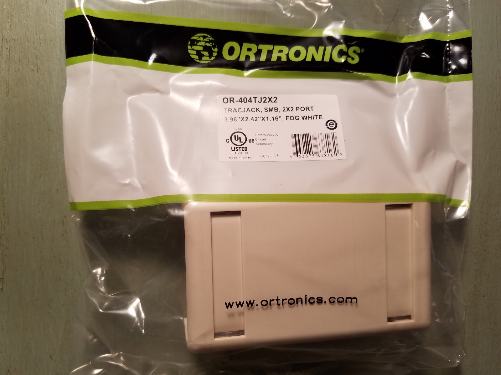 404TJ2X2 ORTRONICS TracJack 4-Port Surface Mount Box - Fog White - QUANTITY OF 5