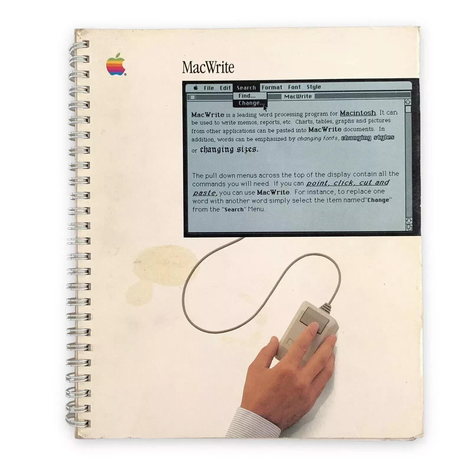 Apple MacWrite Macintosh User's Manual 1984 Vintage Computer Guide