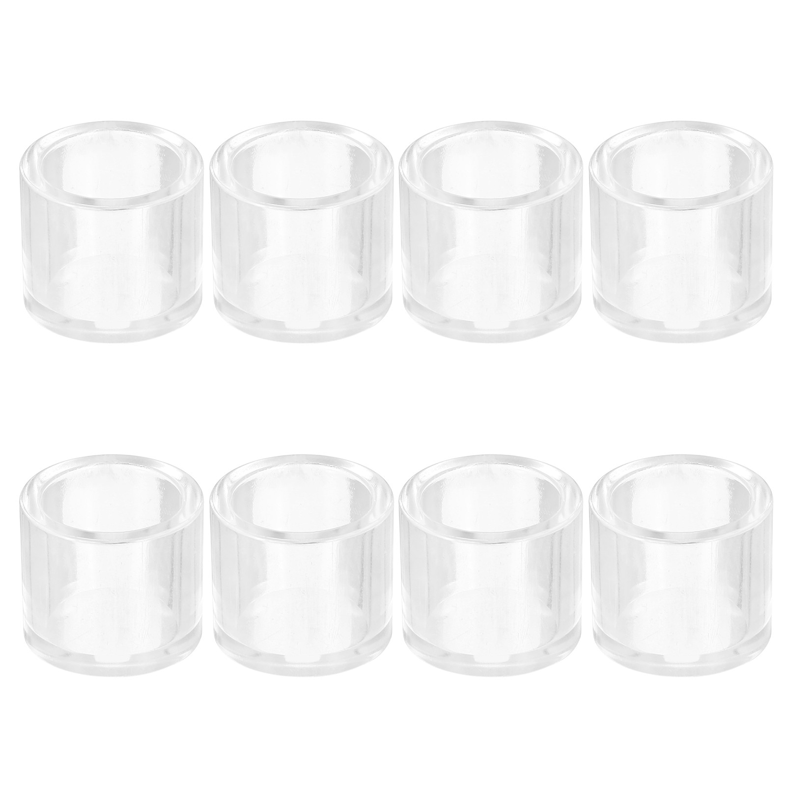 8Pcs Clear Pipe End Cap Fitting, 14mm ID PC Pipe Plug Adapter