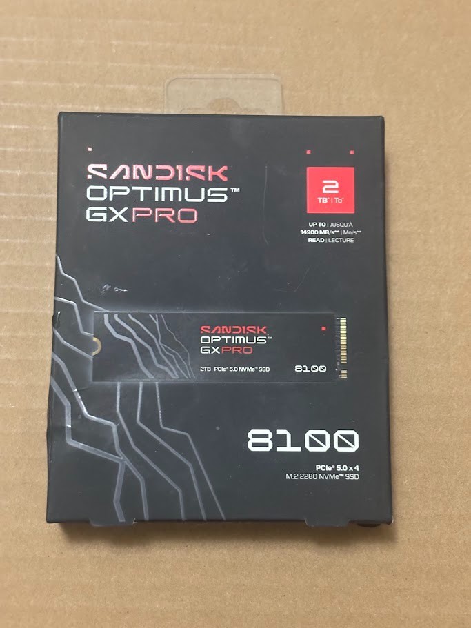 SanDisk Optimus GX PRO 8100 2TB PCIe 5.0x4 M.2 2280 NVMe SSD - FACTORY SEALED