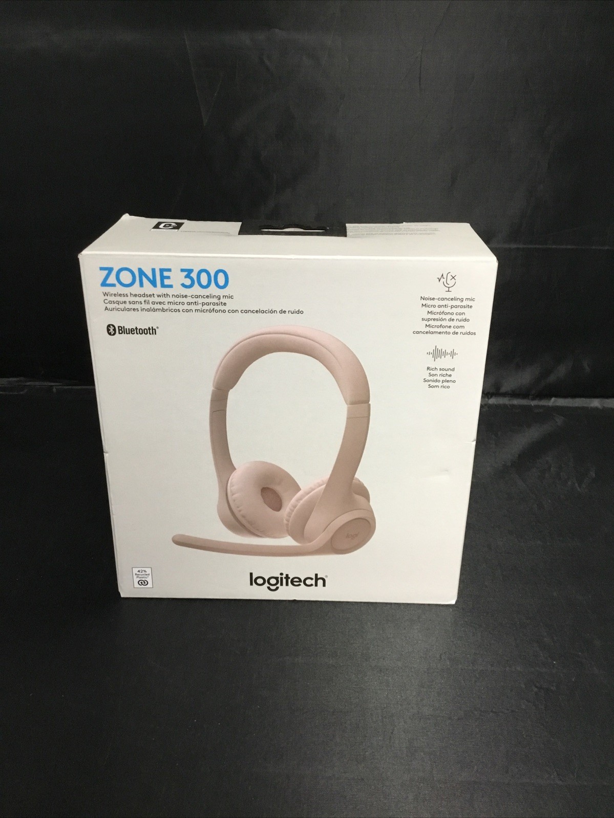 Genuine Logitech Zone 300 Wireless Headset - ROSE (981-001411) Brand New Sealed