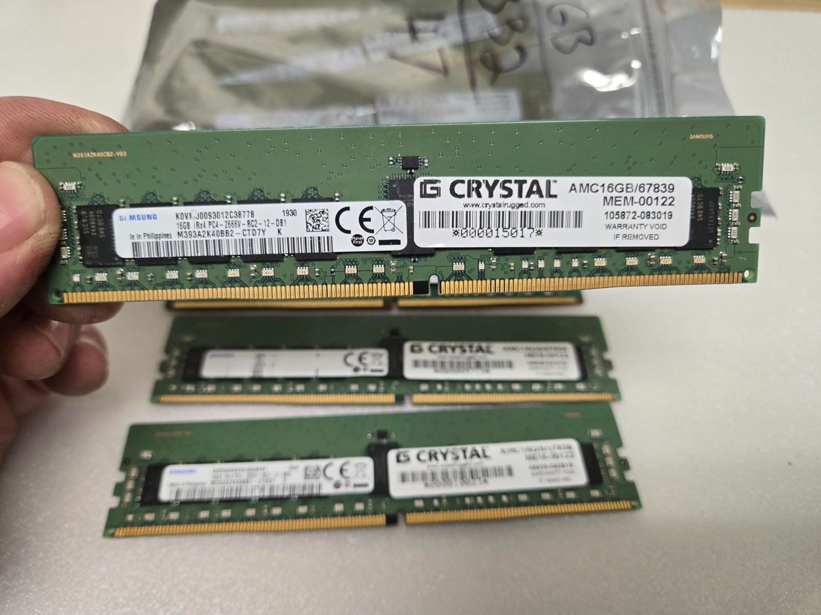 Samsung 16GB PC4-2666V-R 1Rx4 DDR4 ECC REG RDIMM Memory M393A2K40BB2-CTD7Y