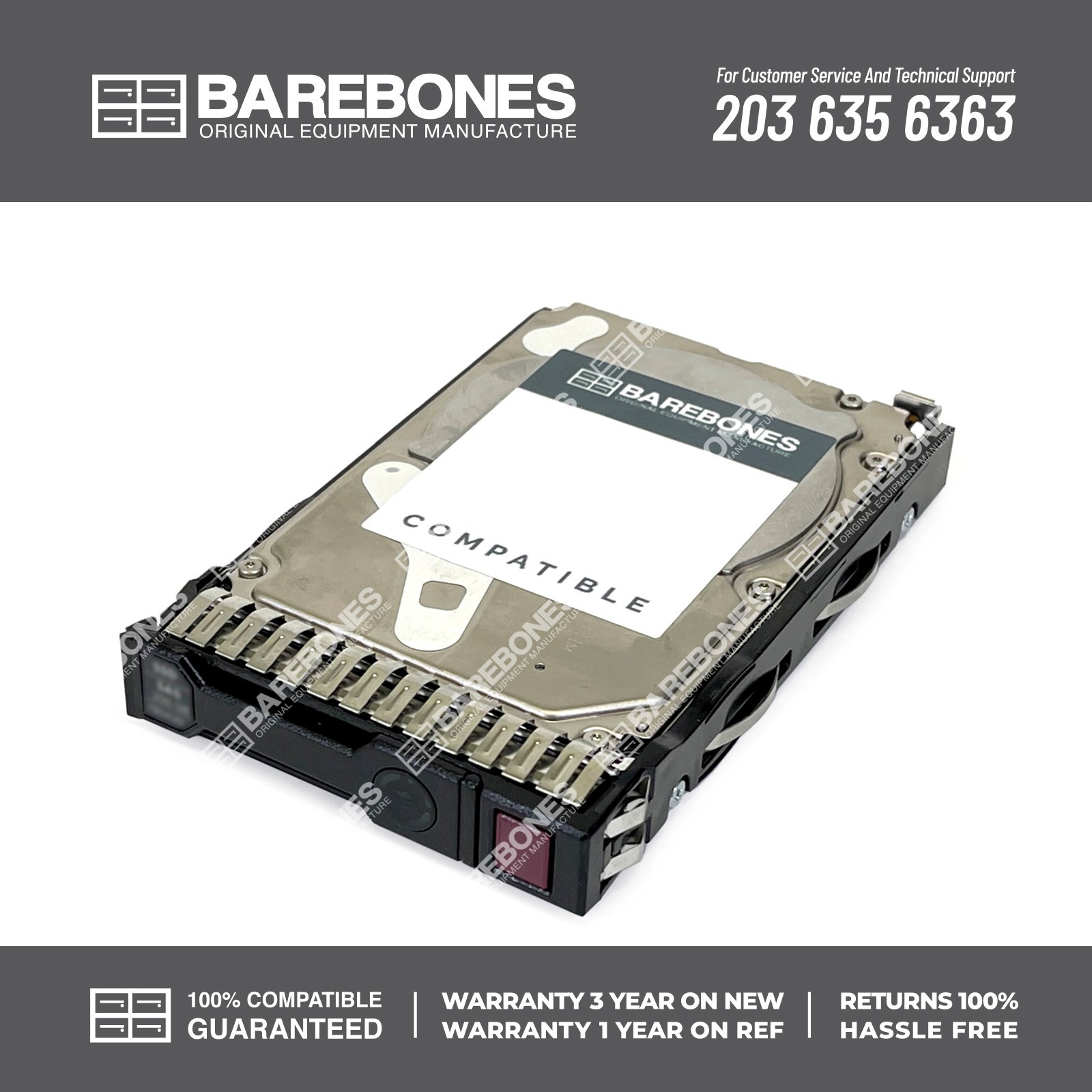 657620-B21 COMPATIBLE 1 Year BBO Warranty   HPE 600GB SAS 6G 10K SFF HDD