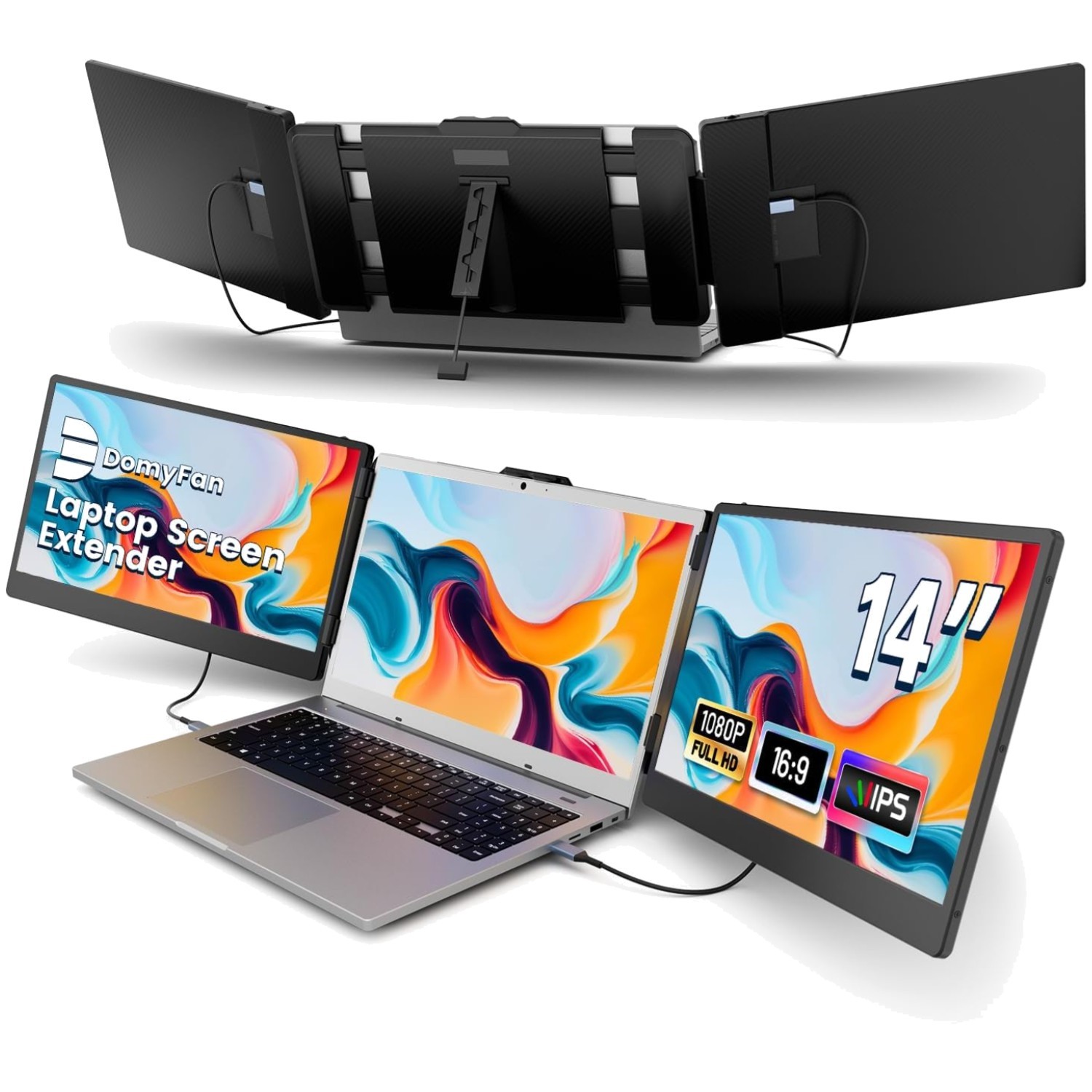 Laptop Screen Extender with HDMI/USB-C for Windows