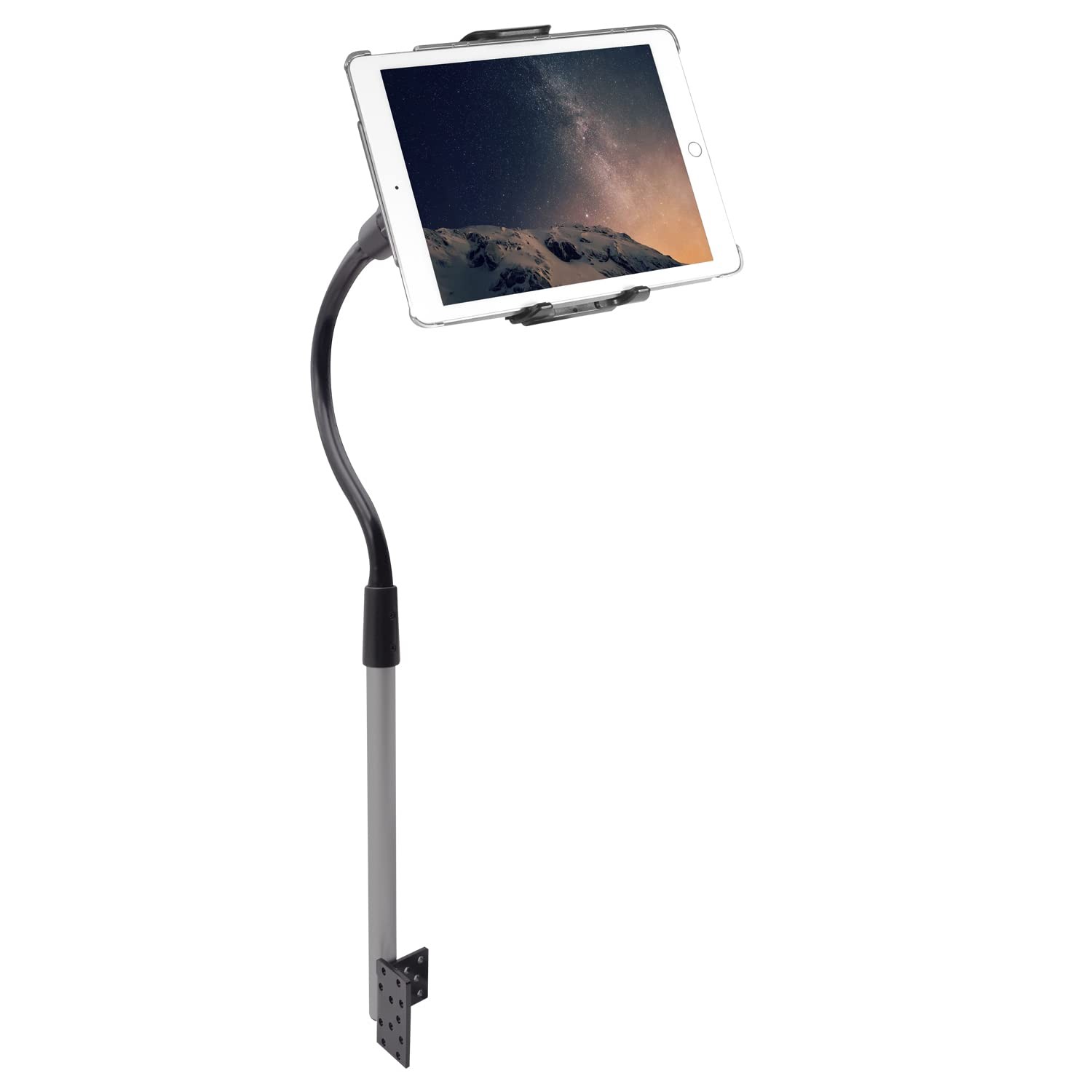 Macally Car Seat Rail Mount - Super Secure Tablet and Phone Holder for Car, Truc
