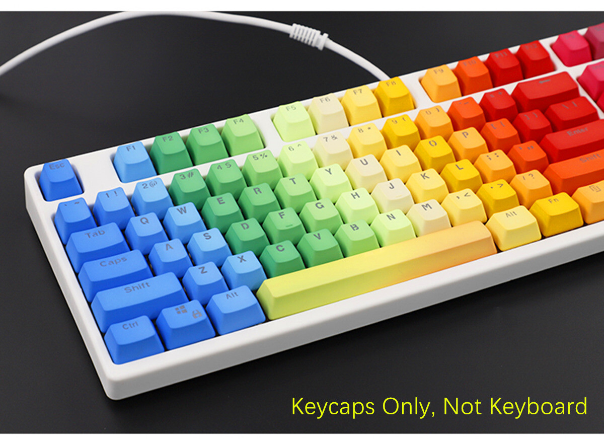 104 Keys Gradient Keycap PBT Doubleshot Backlit Key Caps for Cherry MX Keyboard