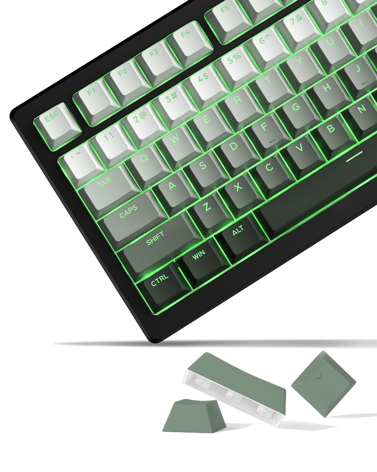 SDYZ x XVX Shine Through PBT Keycaps, Custom Keycaps 60 75 100 Percent OEM Pr...