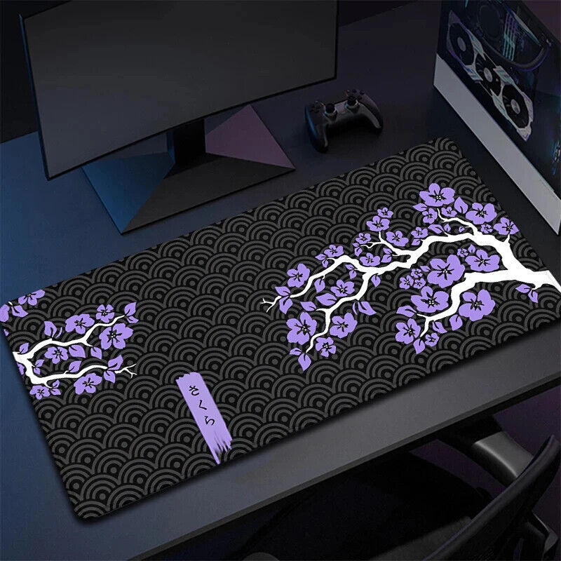 New L-XXL Art Sakura Anime Anti-Slip Mouse Pad Gaming Keyboard Desk PC Big Mat