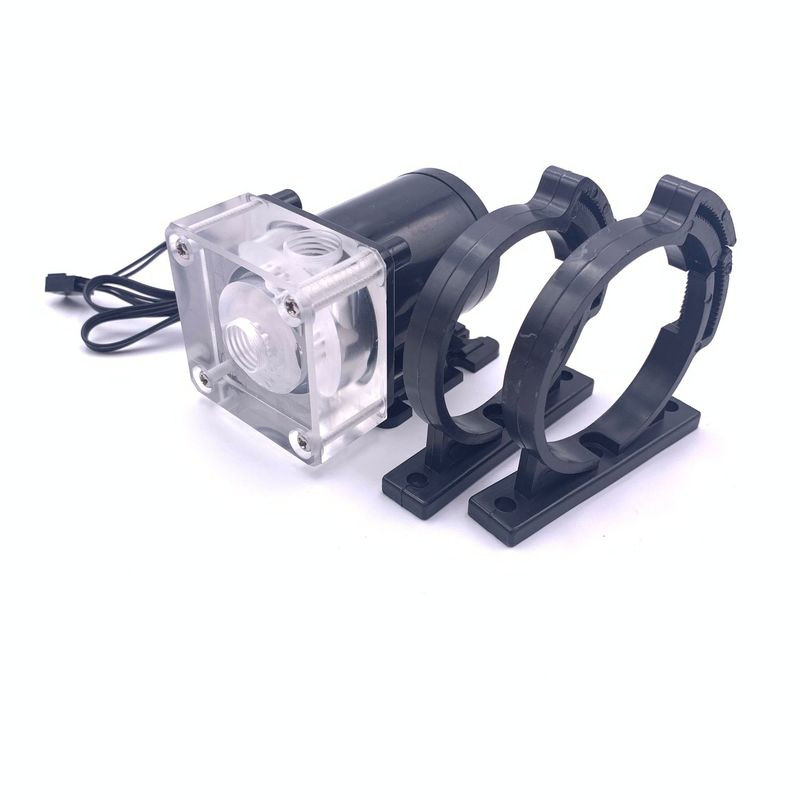 P Liquid Water Pump ooling Kit 50mm Radiator Pump Reservoir w/Braket