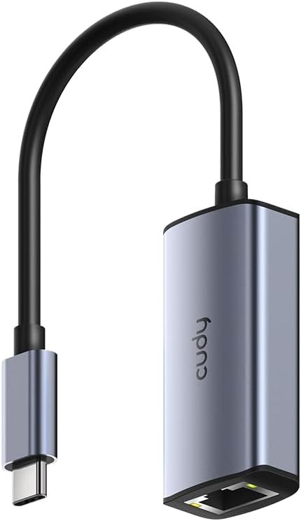 USB-C to 2.5 Gbps Ethernet Adapter Wired Network Adapter Aluminum RJ45 2500Mbps