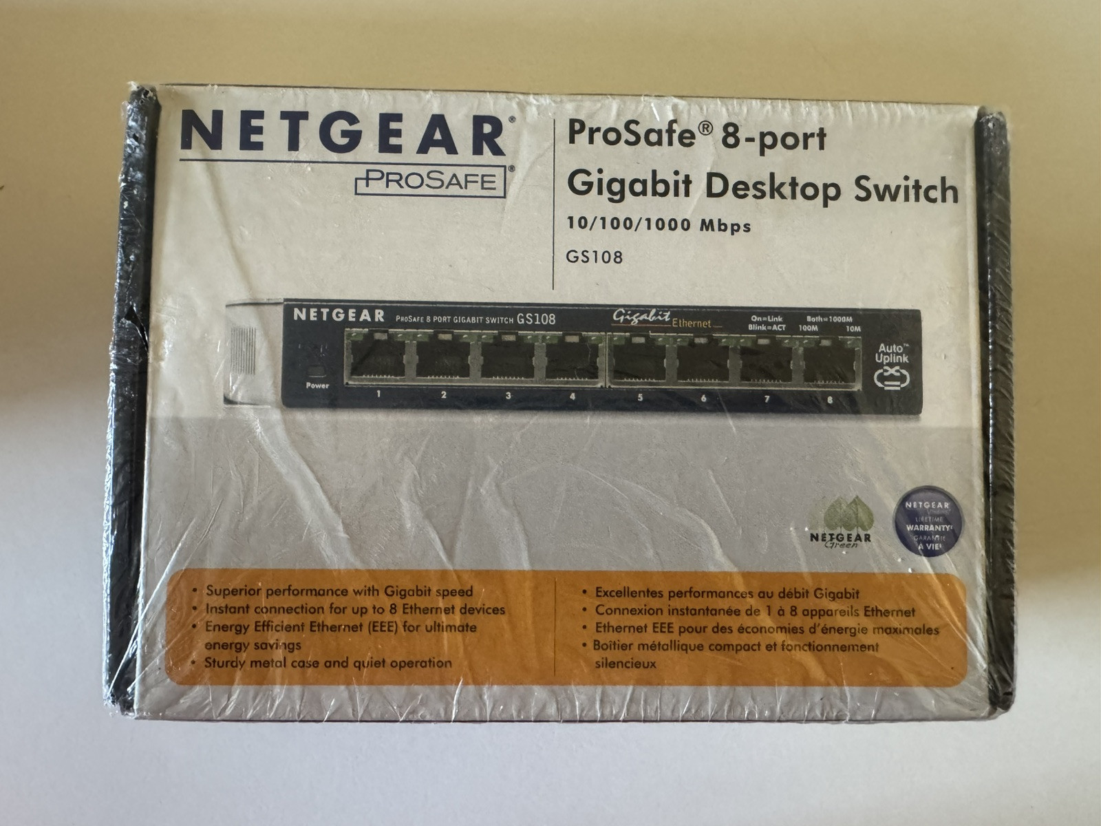GS108 NetGear - ProSafe 8 Ports External Ethernet fast ethernet switch modem hub