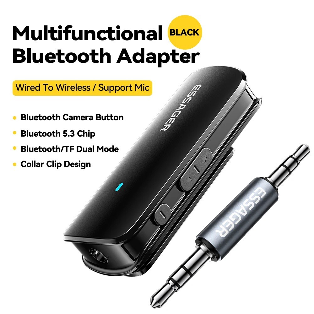 Multifunctional Bluetooth 5.3 Adapter 3.5mm Jack Aux Wireless Adapter Stereo 