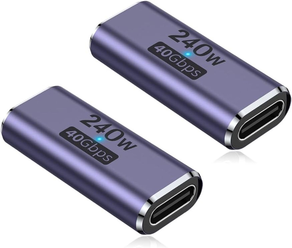 240W USB C Coupler , USB Type C Female to Female Adapter Extender Compatible