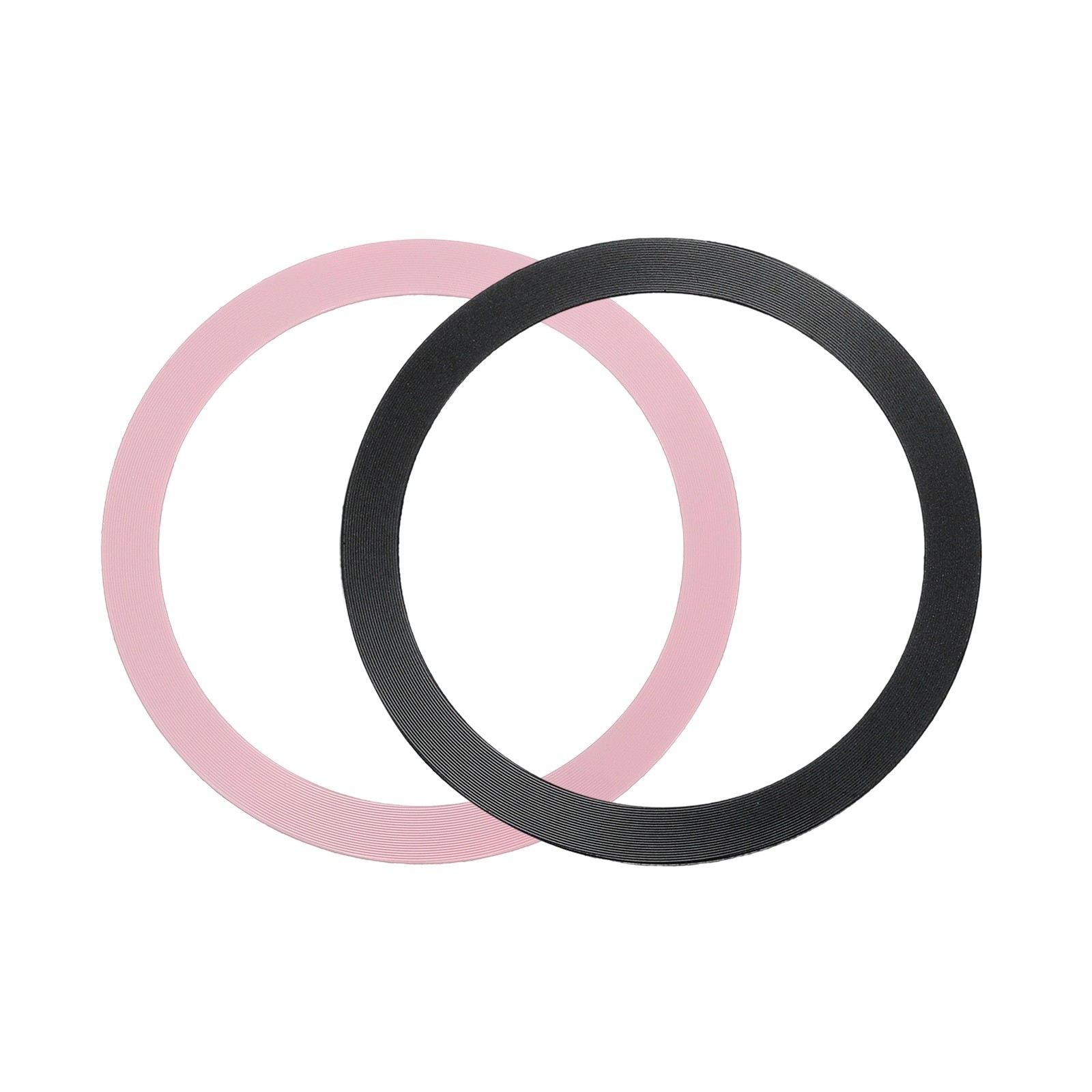 2Pcs Adapter Ring, Wireless Charger Conversion Kit, Black, Pink