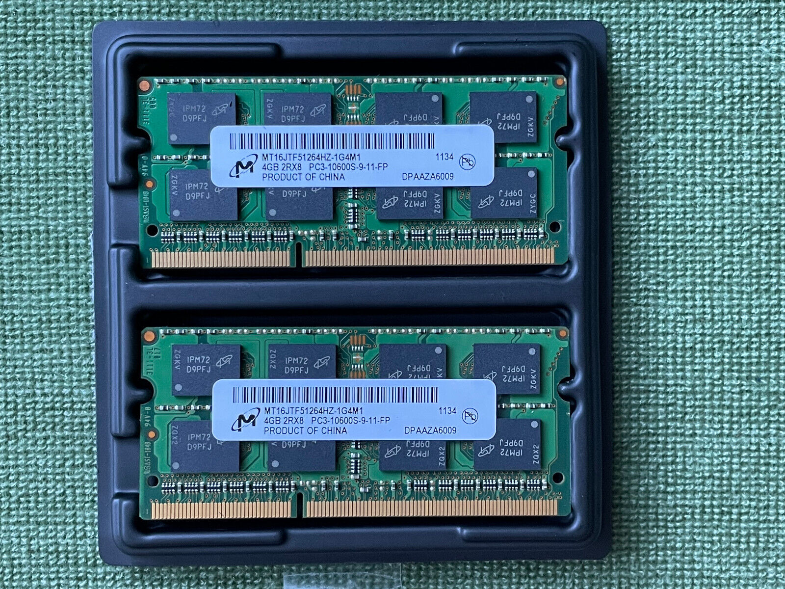 Crucial 8GB (2X4GB) 1Rx8 PC3-10600S Laptop RAM Memory M471B5773DH0-CH9 