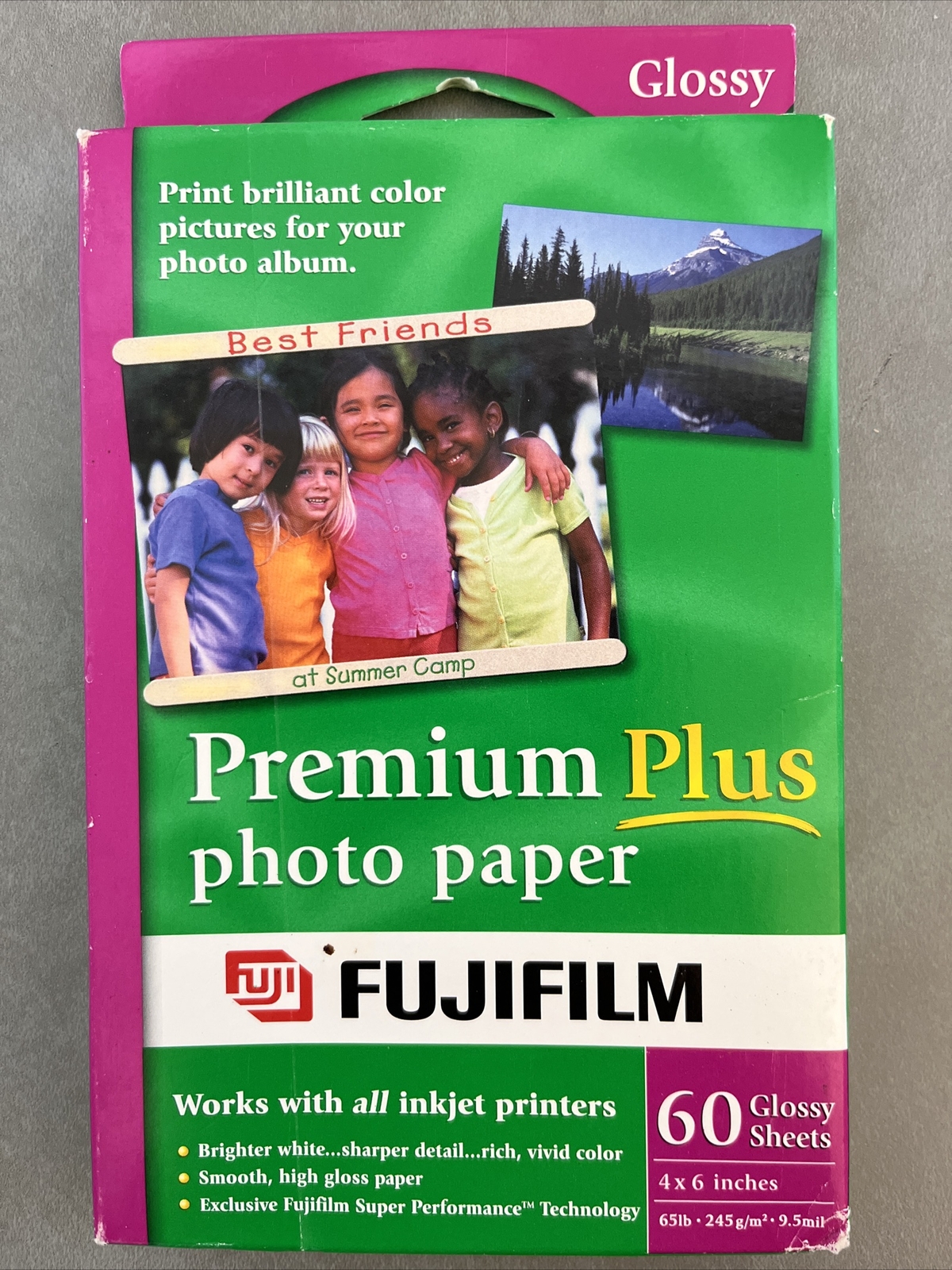 NEW Fujifilm Premium Plus Photo Paper 60 Glossy Sheets 4 X 6” Works W All Inkjet