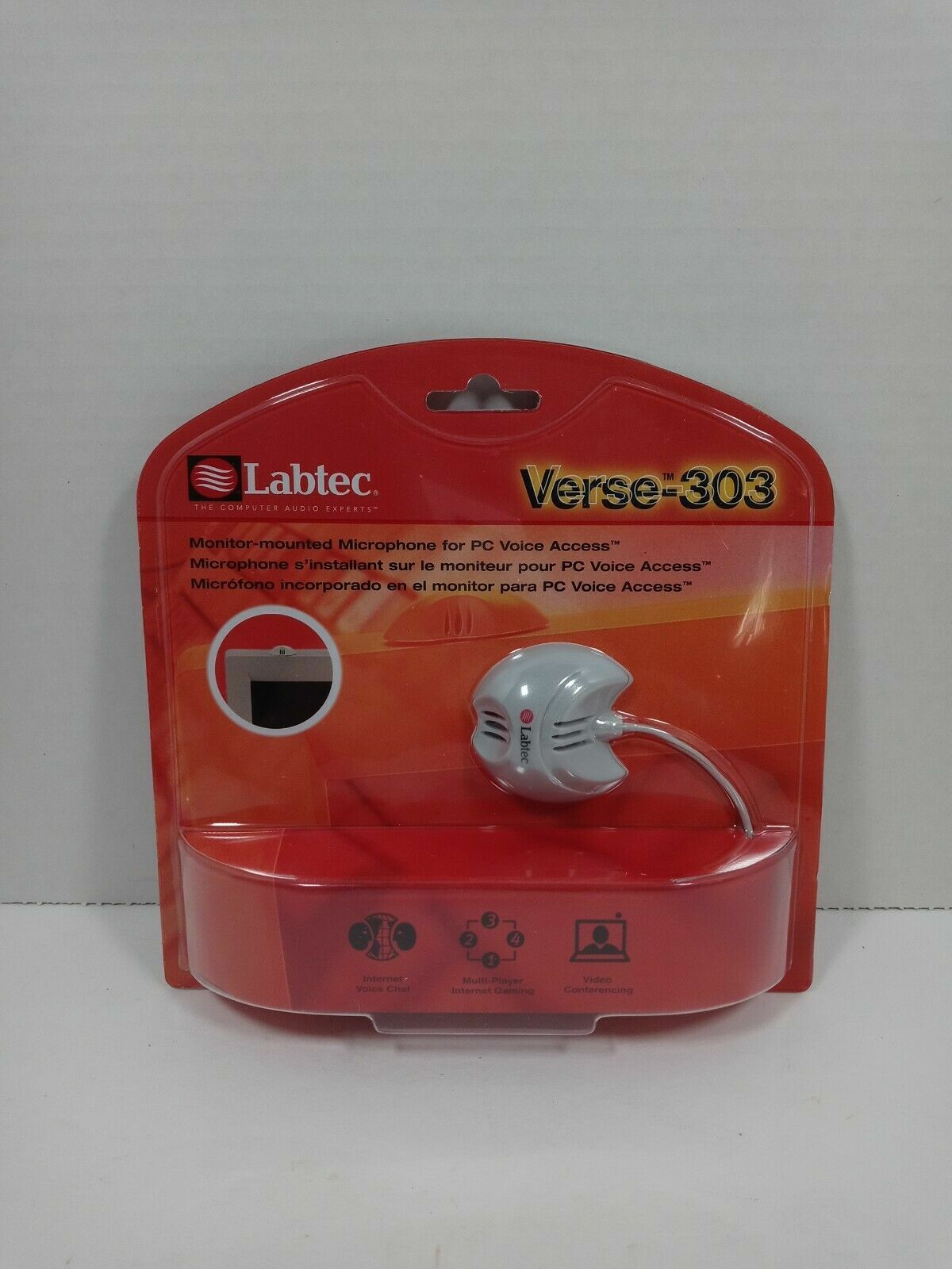 *NEW* Labtec Verse-303 Monitor Microphone, LVA7303REGW for Desktop Conputer