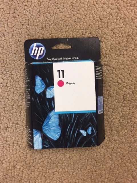HP 11 Magenta Ink New Unopened Box- take a look at this one- NEW SEALED BOX 106