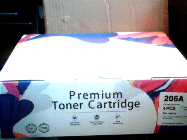 206A  Premium Toner Cartridge 4 pk., NIB expiration date 28/8/2024 m25dw/282/283