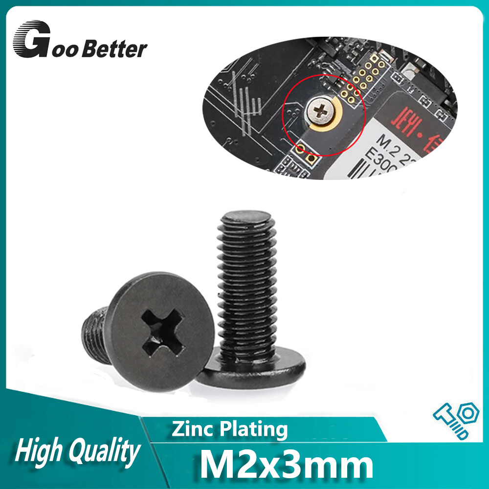 8Pc M2x3mm Screw for NVME SSD M.2 Samsung Mounting Motherboard Securing Computer