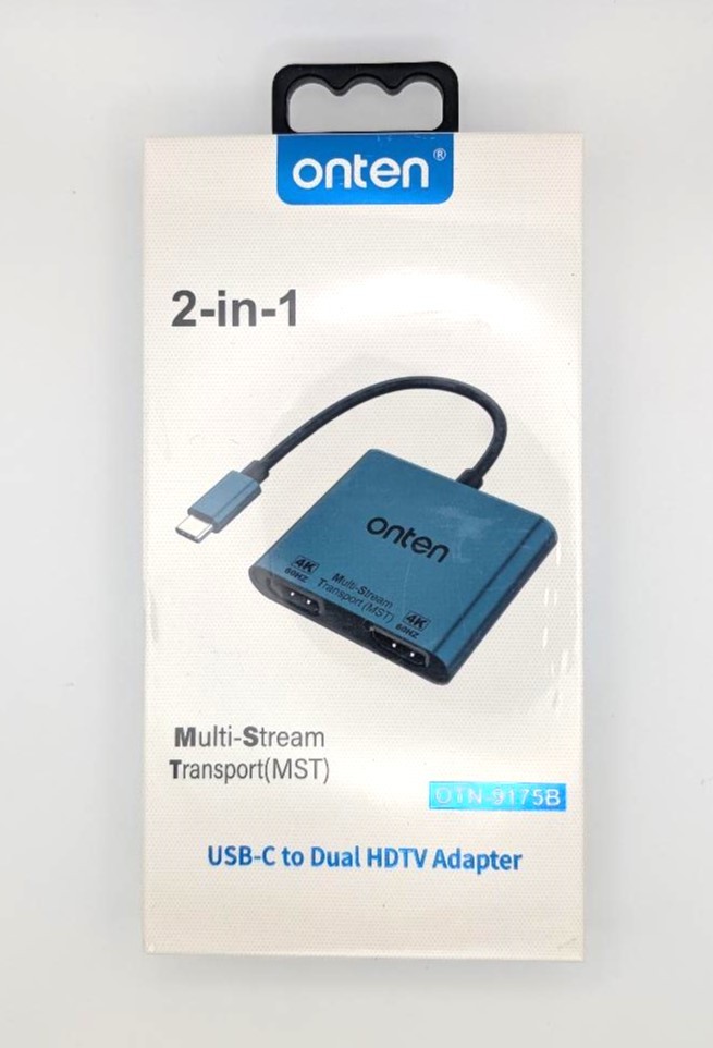 ONTEN 2-in-1 USB-C to Dual HDMI - Multi-Stream Transport (MST) Hub ONT-9175B