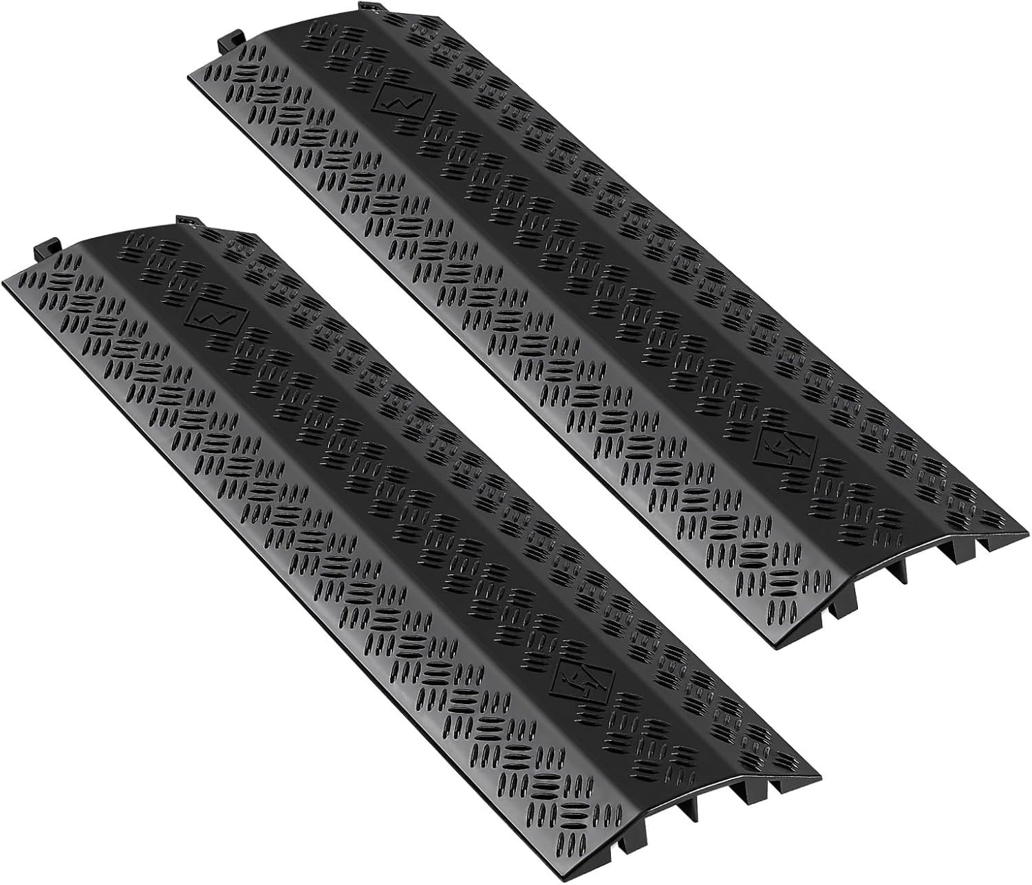 Non-Slip Indoor/Outdoor Cable Cover with 2 Channels - Durable & Odor-Free