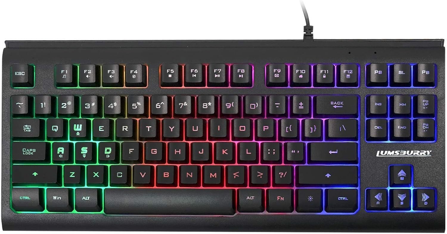 Computer Keyboard, 87 Keys Compact Wired USB Keyboard