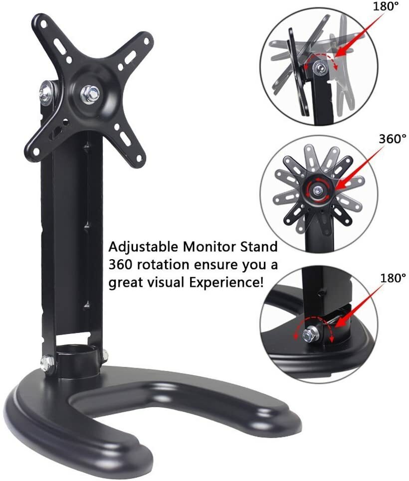 Universal Computer Desk  Monitor Display Stand for 10-27 Inch 75x75 - 100x100
