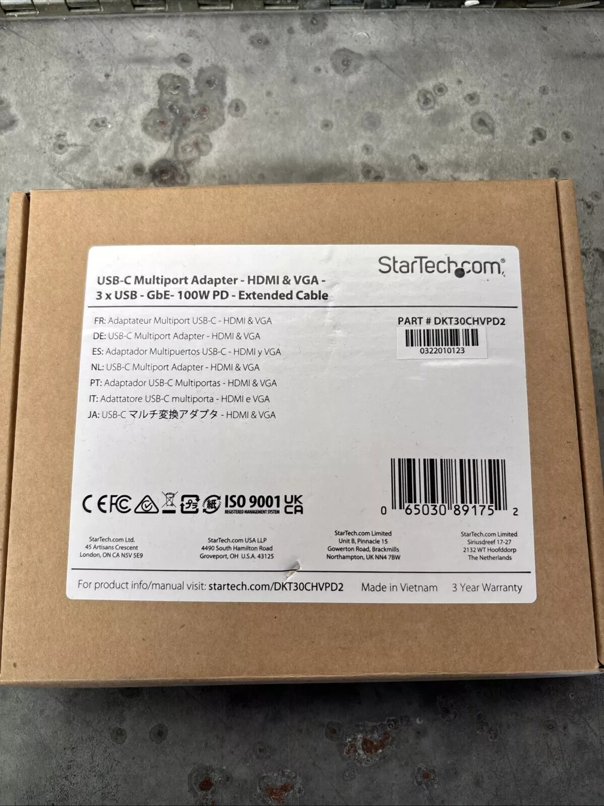 Startech DKT30CHVPD2 USB-C MULTIPORT ADAPTER - 4K HDMI OR VGA