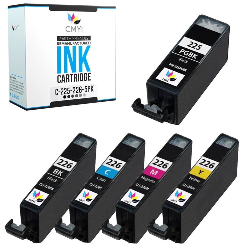 CMYi 5PK Compatible PGI-225 CLI-226 Ink Cartridges for Canon PIXMA MG5220 MX712
