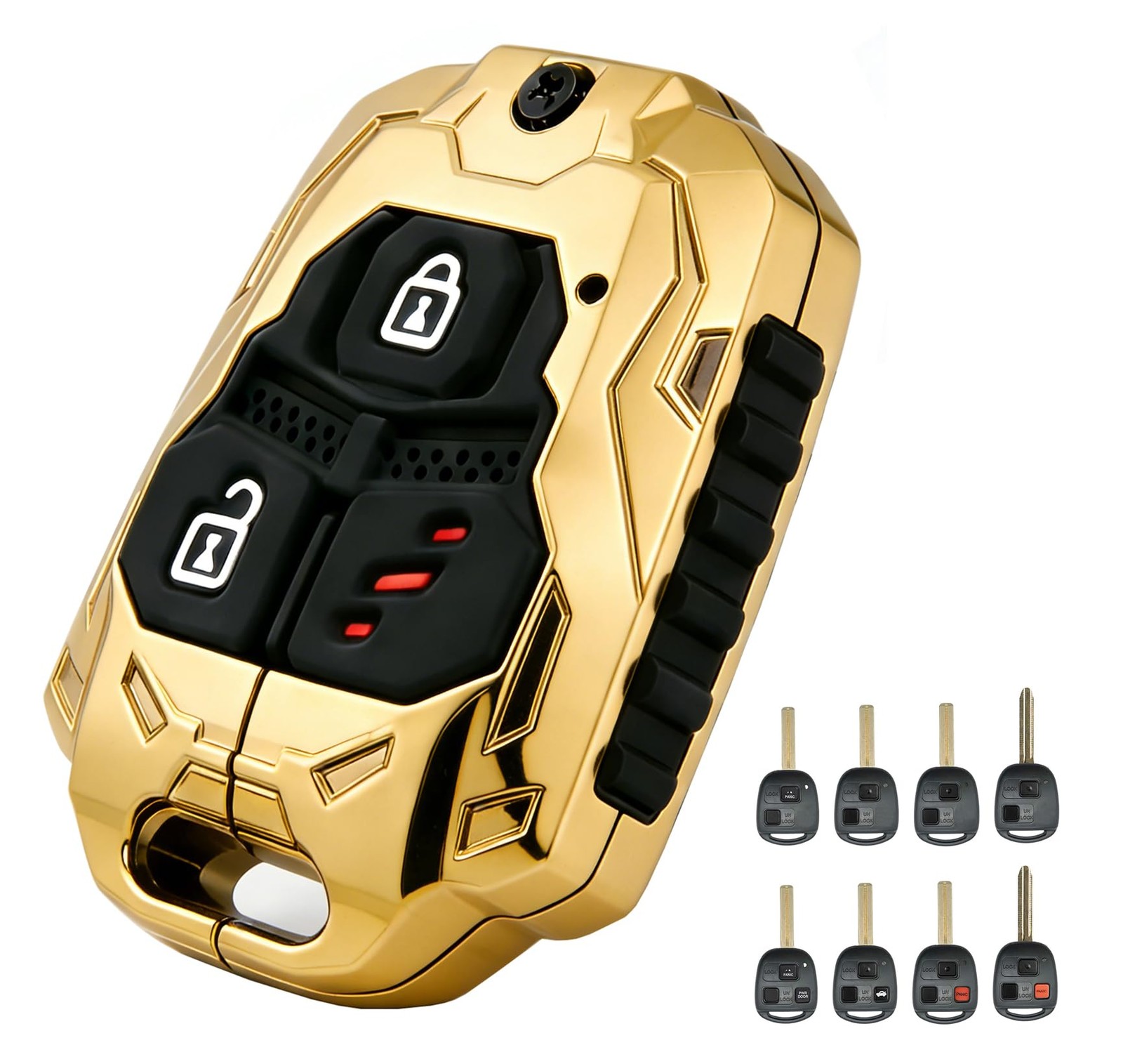Muxkenper Gold Lexus RX350 ES300 GS300 GX470 IS300 LS400 LX470 Key Fob Shell