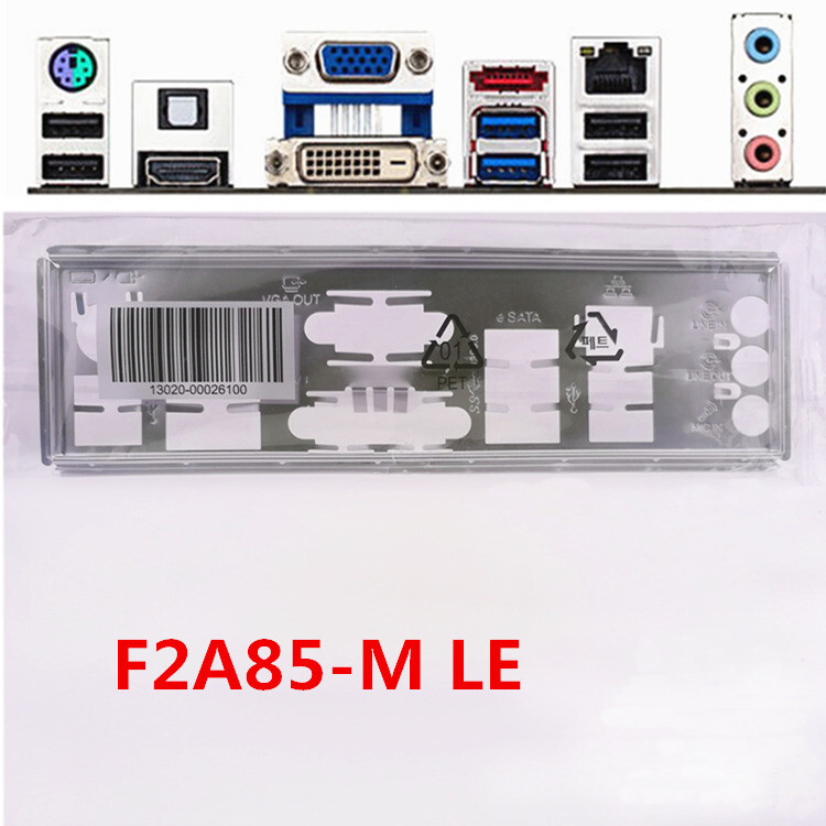Original For Asus F2A85-M LE Shield IO I/O Rear Baffle Backplate Motherboard