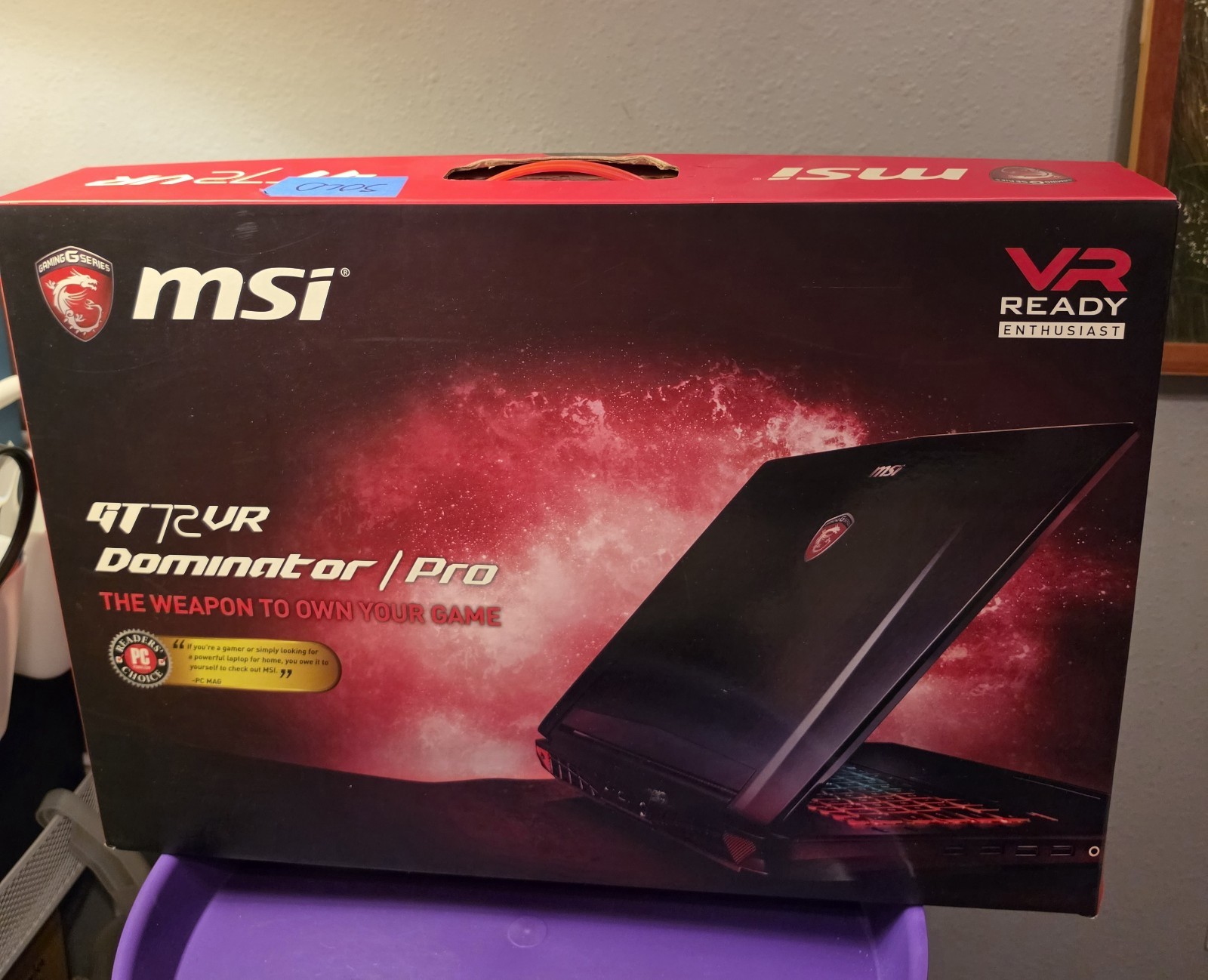 MSI Gaming Laptop G Series GT72VR 7RE Dominator Pro NVIDIA GTX 1070/8GB