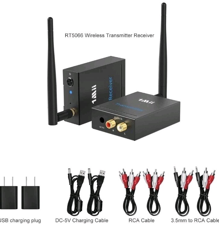 1Mii RT5066 2.4 GHz Wireless Audio Transmitter & Receiver Set -READ DESCRIPTION 