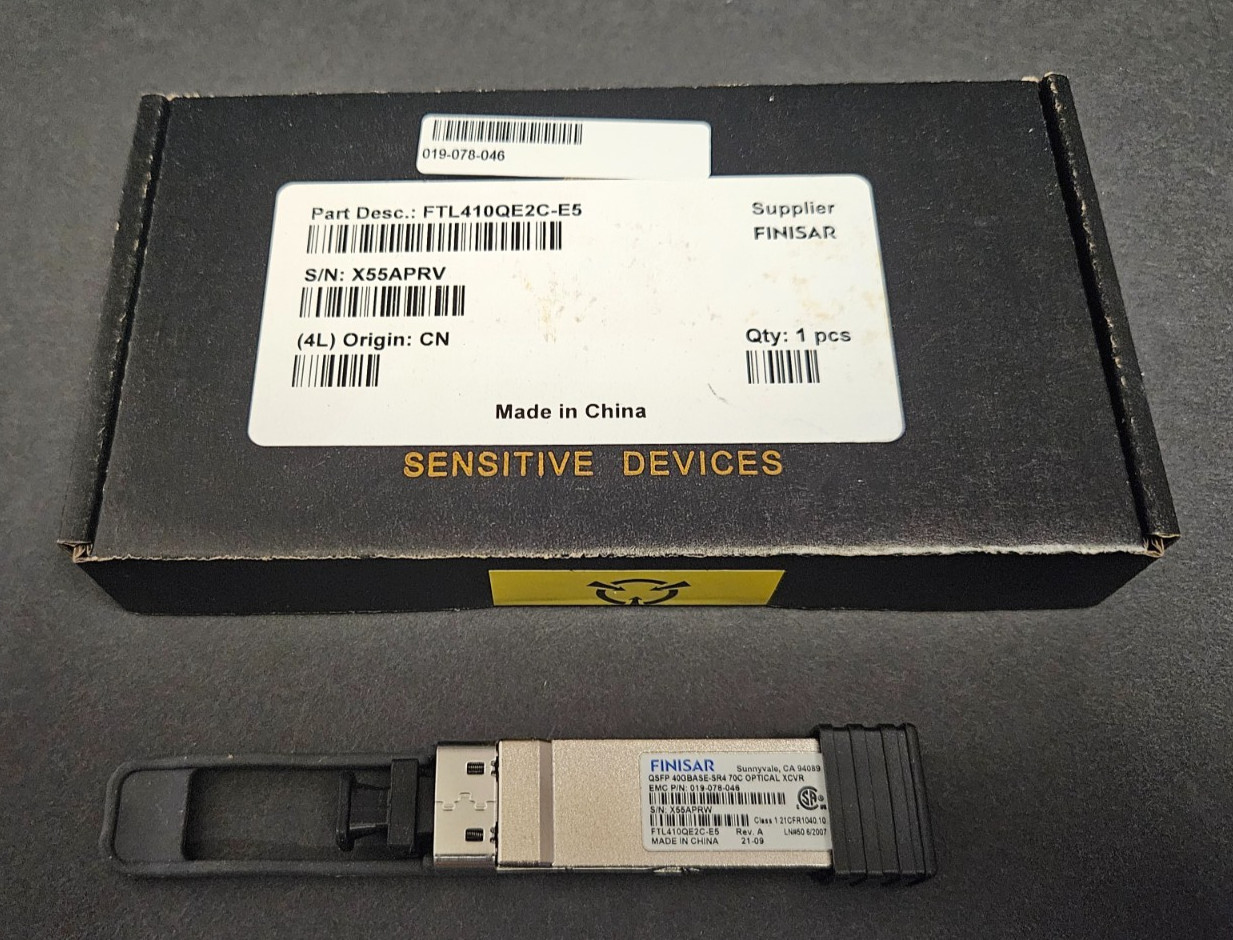 Finisar FTL410QE2C-E5 Optical XCVR EMC Transceiver Rev A