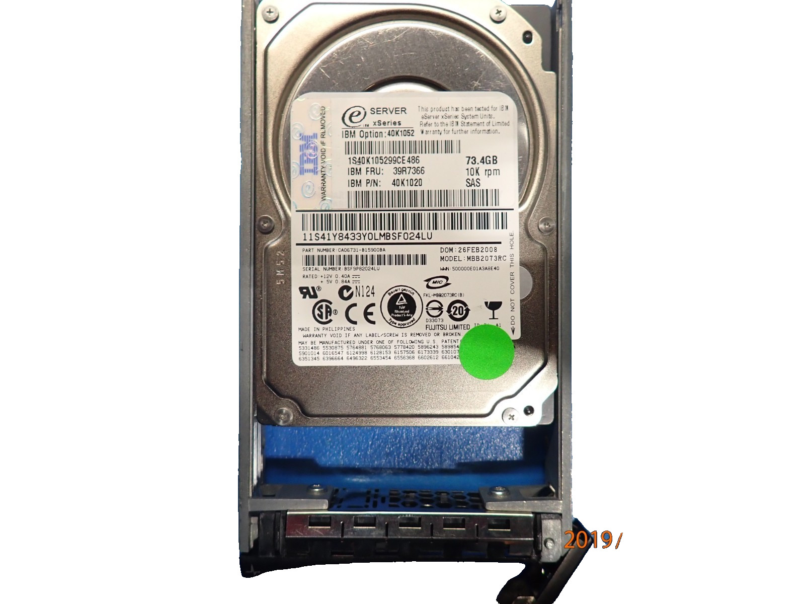 IBM 39R7366 HDD, 73GB 2.5IN SAS 10K RPM Internal Hard Disk Drives
