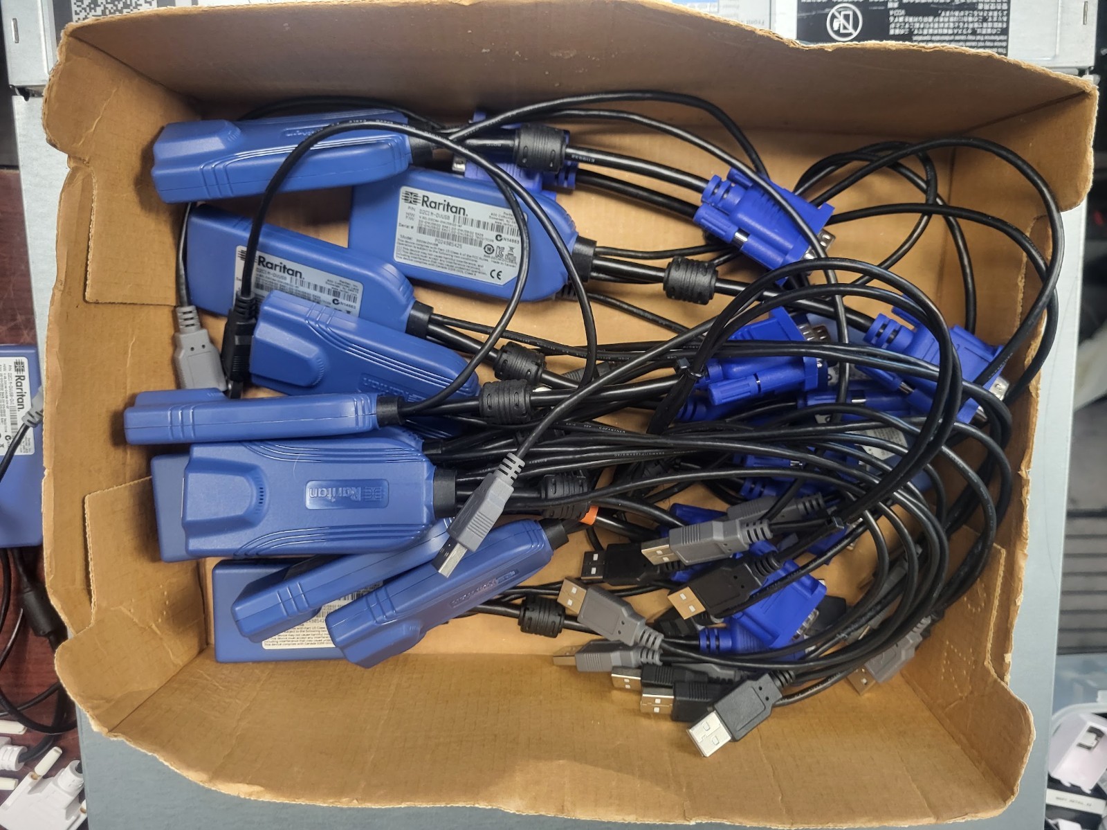 Lot of 11 RARITAN D2CIM-DVUSB Dominion KX II Computer Interface Modules #73
