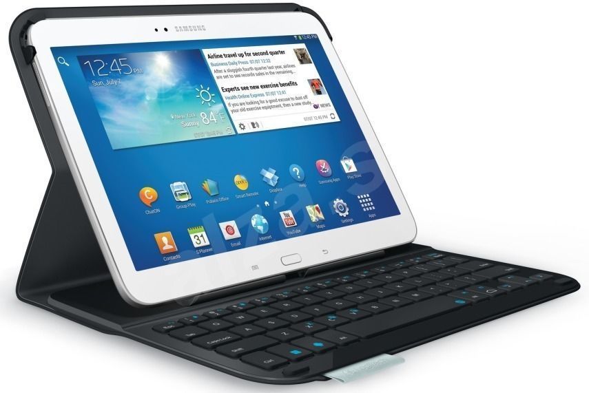 NEW Logitech Ultrathin Bluetooth Keyboard Folio Case Samsung Galaxy Tab 3 10.1"