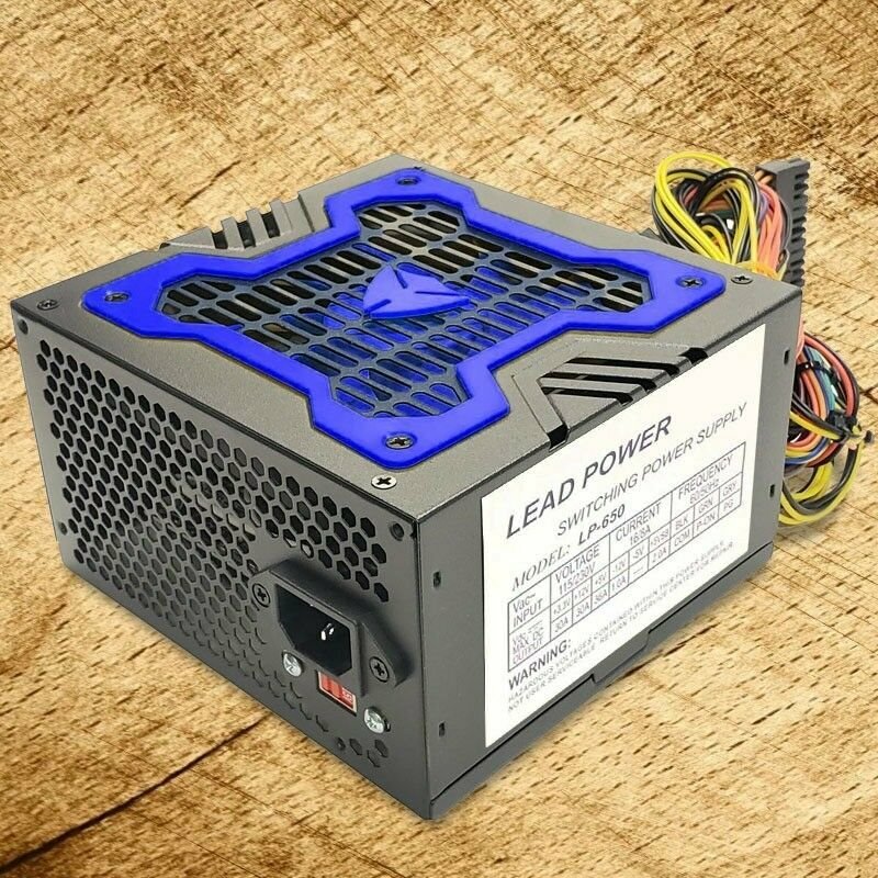 Brand NEW--Lead Power 650w-MAX BLUE ATX Power Supply 20+4Pin SATA & PCIe