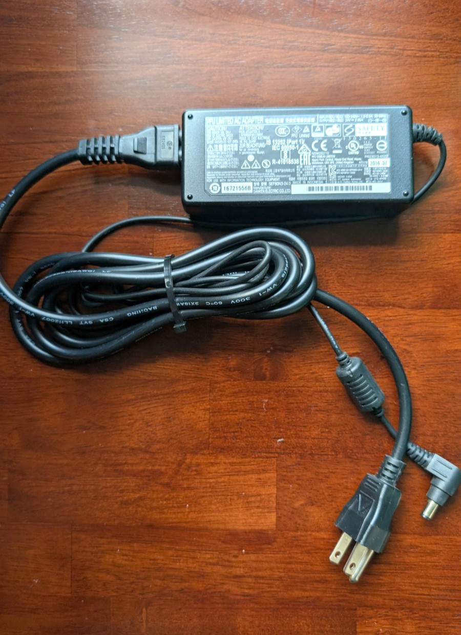 PFU Limited AC Adapter SEF80N3-24.0 24V 2.65A Fujitsu ScanSnap Power Supply
