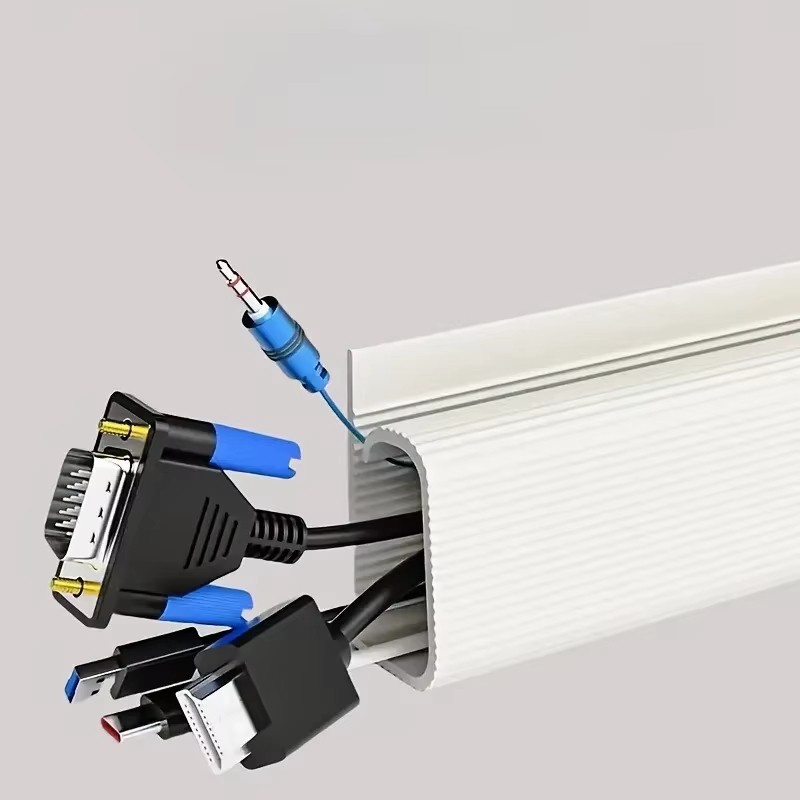 Under Desk Cable Management Tray 40cm Adhesive Wire Cord Organizer Raceway