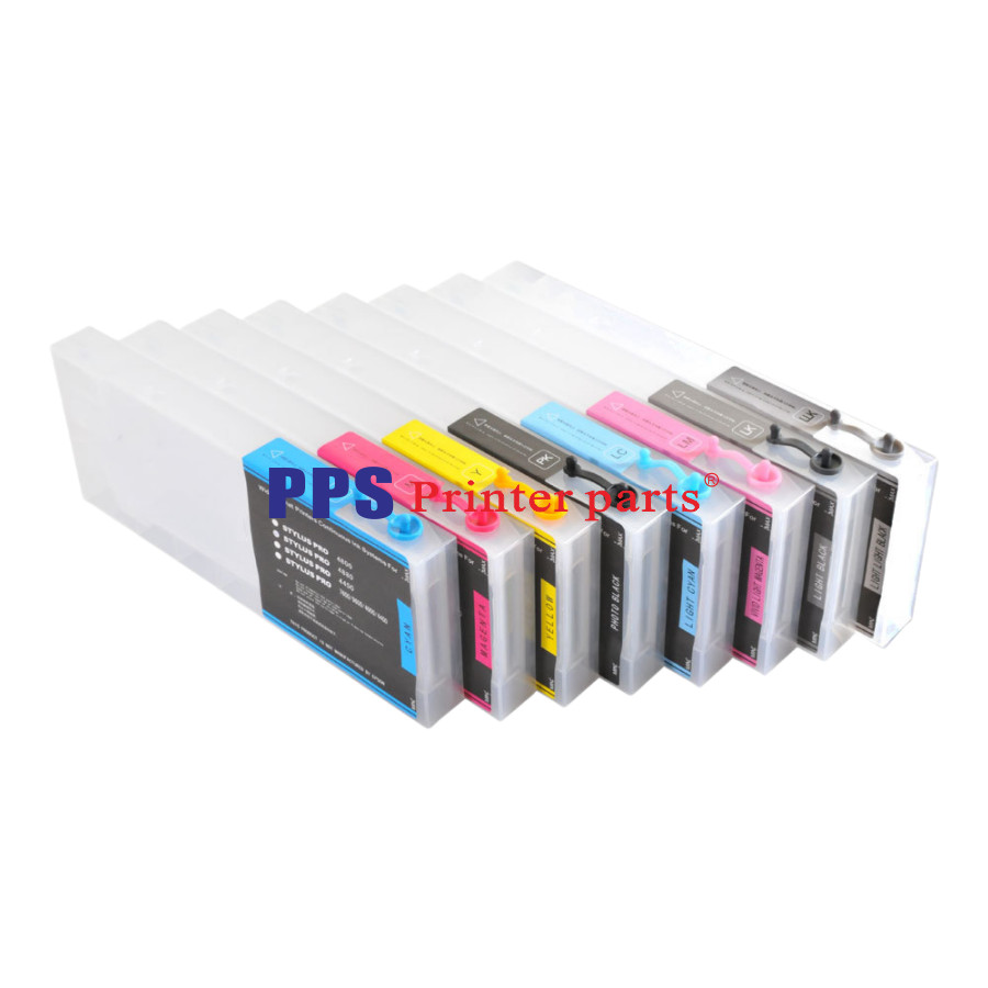 8pcs NE Epson Stylus Pro 4000 Refilling Cartridge with 4 Funnels High quality