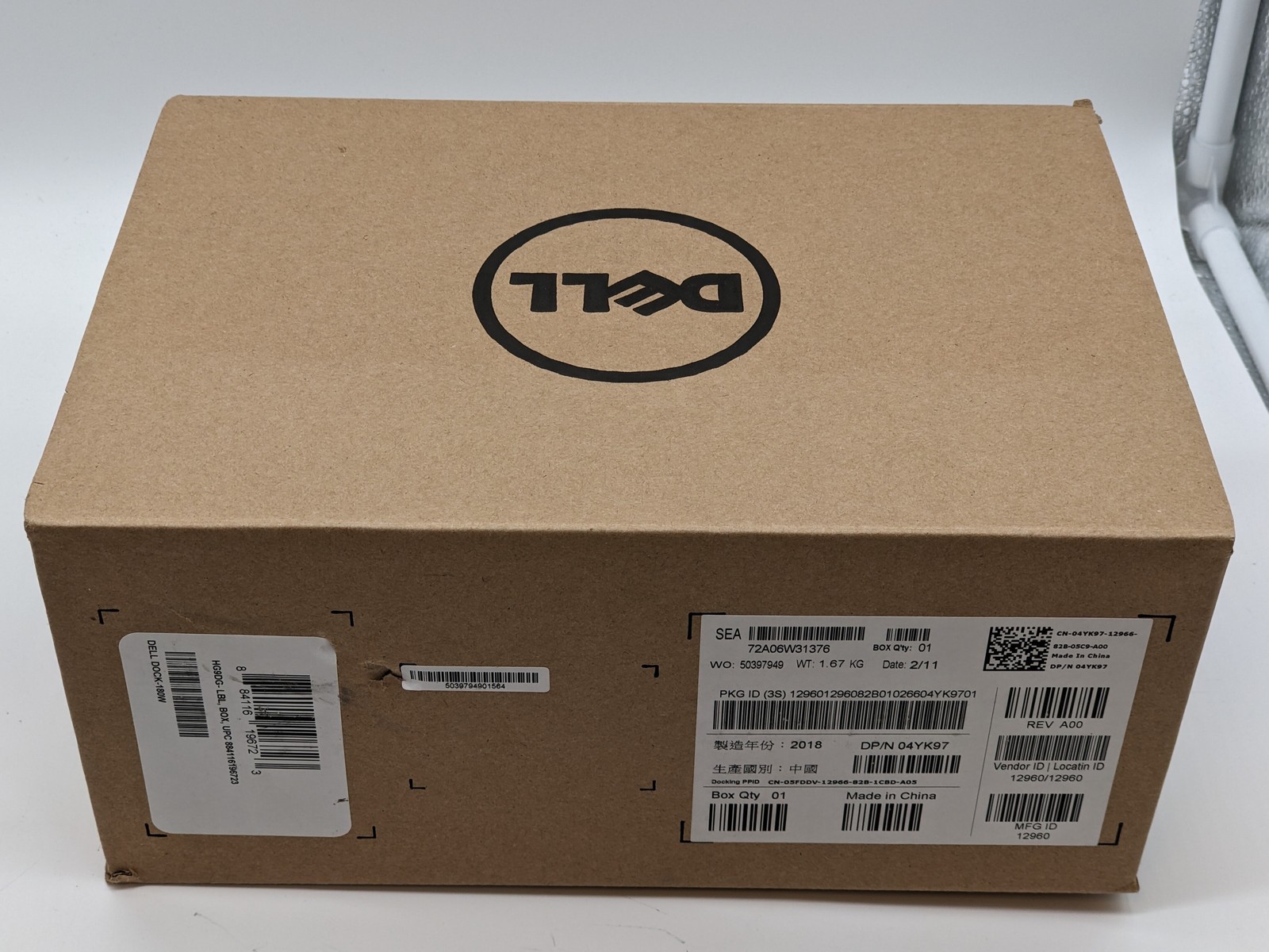 New Dell WD15 K17A USB-C 4K Laptop Docking Station 180W Adapter FREE S/H