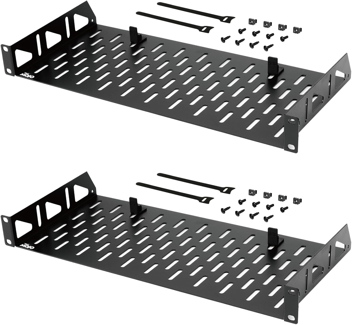 Tecmojo 1U Rack Shelf,19 inch Shelf 8 Depth,Rack 8 in/2pack, 