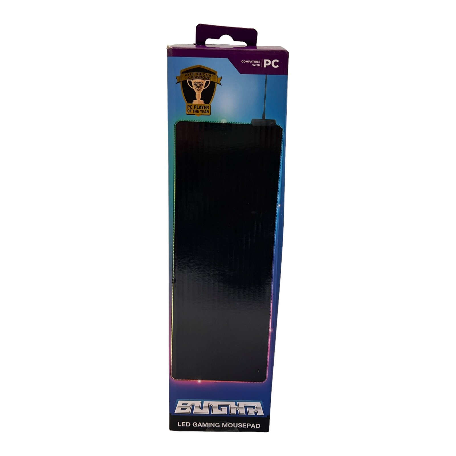 Bugha Exclusive RGB LED Gaming PC Mousepad 31.5in x 11.8in Mouse Mat USB Powered