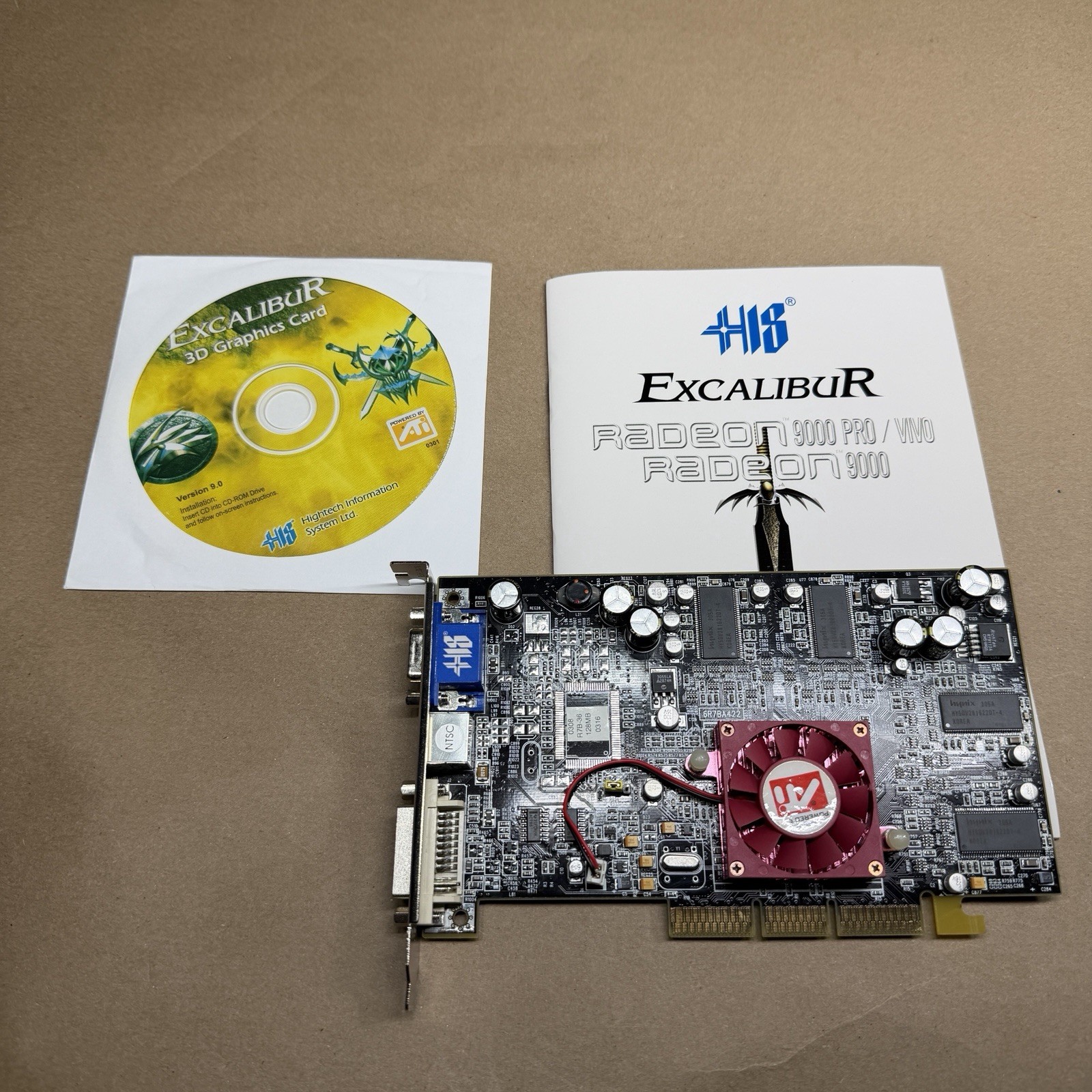 ATI Radeon 9000 PRO 128MB Graphics Card Retro Gaming